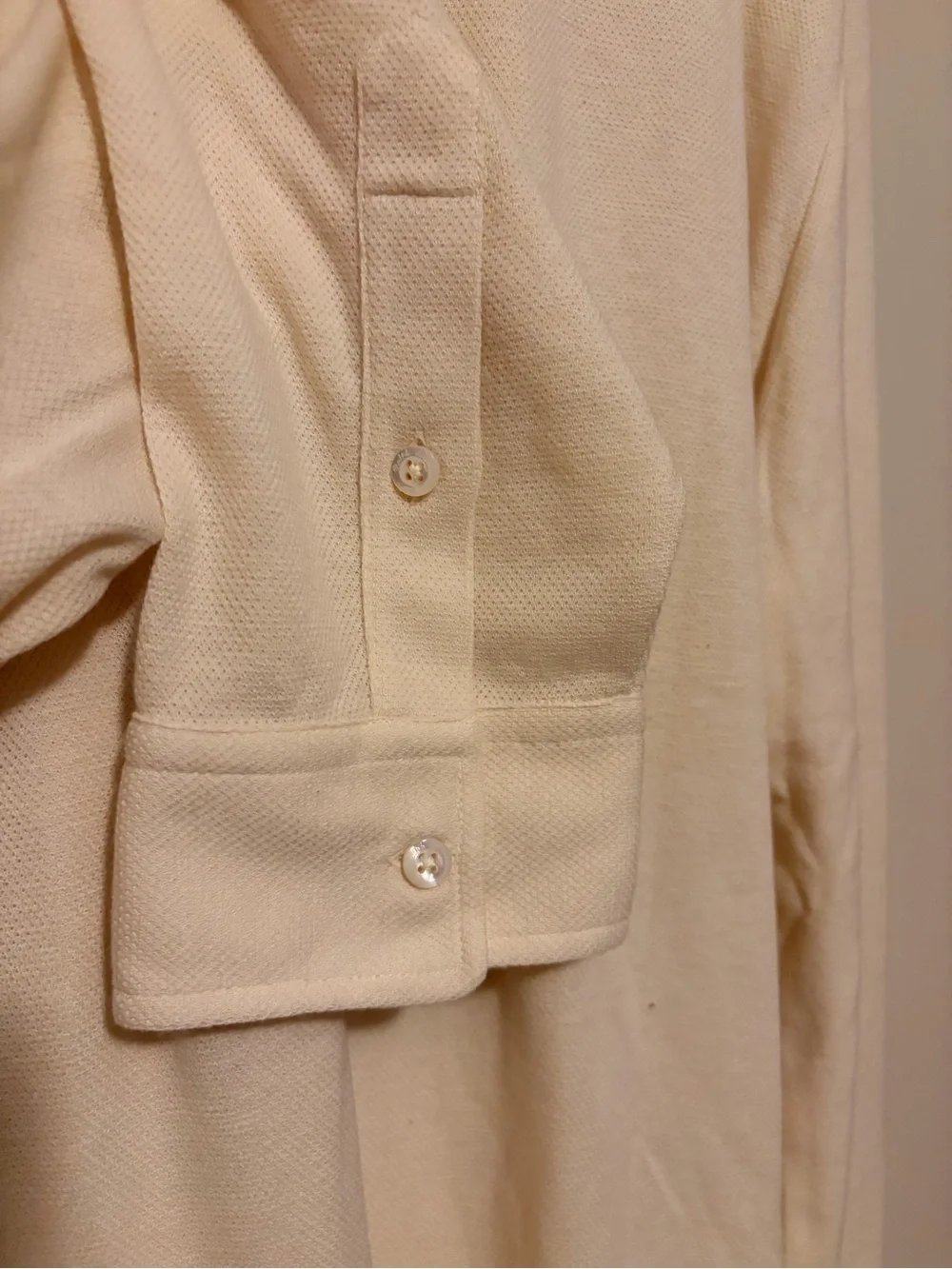 Ralph Lauren Cashmere Men's Ivory Knit Polo Shirt